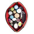 thumbnail image 2 of Bolsa de maquillaje KUSSHI lavable de viaje con organizador de brochas, color negro y rojo, 2 of 6