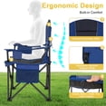 thumbnail image 5 of SUNSPIRE Oversized Camping Folding Chair 2-Pack, Heavy Duty Lightweight Portable Chair with Cup Holder Side Pocket for Outdoor Beach Sports Fishing ‌‌Blue, 5 of 11