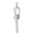 thumbnail image 1 of Estatua de pensador dorado, escultura decorativa abstracta, adorno para mejorar el enfoque, estante para escritorio de oficina, decoración para sala de estar y dormitorio., 1 of 8
