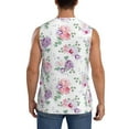 thumbnail image 4 of Daiia Rose Flower B Printed Men's Tank Tops,Casual Soft Sleeveless Gym Muscle Shirts Bodybuilding Tee-Medium, 4 of 8
