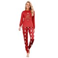 thumbnail image 4 of Christmas Pajamas Family Matching Set - 2 piece Red Christmas Tree with Santa Hat Print Long Sleeve Top and Pants , Matching Pajamas for Family Holiday Christmas Eve for M Pjs, 4 of 5