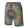 thumbnail image 5 of Kdxio Round Mandala Pattern Mens Casual Shorts - Drawstring Summer Beach Sports Shorts for Men, 5 of 9