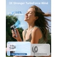 thumbnail image 7 of SWEETFULL Mini Fan Portable - Cute Handheld Turbo Fan with Rechargeable Battery, 5 Speeds, Small Hand Personal Travel Essentials for Women, Girls, Kids (Black), 7 of 7