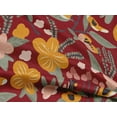 thumbnail image 4 of oneOone Rayon Maroon Fabric Leaves & Tulip Floral Diy Clothing Quilting Fabric Print Fabric By Yard 56 Inch Wide, 4 of 6