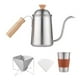 thumbnail image 2 of Juego de tetera de agua, tetera de cuello de cisne, tetera de café, juego de cafetera para acampar, tetera de cuello de cisne con gotero de café para, 2 of 9
