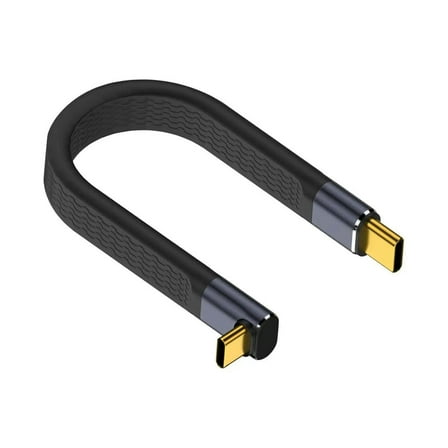 FOR 240W, 40Gbps USB C Cable 5inch, 90 Degree USB C Cable Short Flat FPC USB C Cable 8K PD3.1 USB 4 Cable for 4, Book