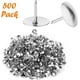 thumbnail image 2 of Paquete de 600 tachuelas de acero para pulgar, tachuelas plateadas para pulgar, chinchetas de cabeza plana, chinchetas para tablero de corcho, chinchetas para pared, chincheta de oficina Adepaton CZBG-ZC100, 2 of 9