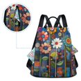 thumbnail image 5 of FORMRS Women's Travel Backpack Purse Anti-Theft Hidden Pockets Casual Shoulder Bag, Blue Colorful Flowers, 5 of 7