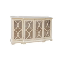 Antique MIrrored Door White Credenza