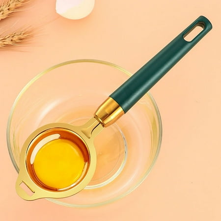 

Practical And Fashion Stainless Steel Egg Separator Yolk White Splitter With Handle Kitchen Food Extractor Home