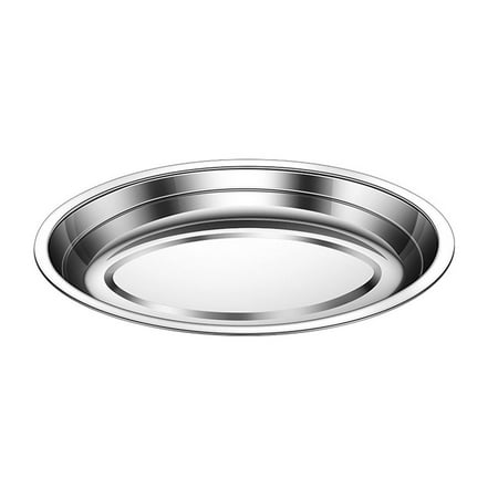 

Stainless Steel Oval Platter Steaming Fish Plate Snack Desserts Service Tray