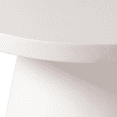 thumbnail image 4 of LeisureMod Modern Minimalist Side Table with Pedestal Base Round Fiberstone Accent Table for Home, Living Room, and Outdoor Dune Series in White, 4 of 12