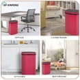 thumbnail image 5 of XF XINFENG 13 Gallon 49 L Automatic Trash Can with Soft Close Lid, Sensor, Touch FreeGarbage Can, Waste Bin, for Bathroom/Double Bed/Bedroom/Home/Office, Red, 5 of 9