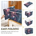 thumbnail image 2 of Yayeee Collapsible Cube Storage Bin with Lid Fabric Closet Decorative Basket with Handles, Glowing Jellyfish, 2 of 7