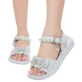 thumbnail image 3 of JSCDRPDWL Size 7 Toddler Sandals Girls Princess Shoes for Girls 5-6 Years Old Girls' Kids Open Toe Ankle Strap Princess Dress Sandals for Wedding Party-Toddler Shoes Gift for Three Year Old Girl, 3 of 9