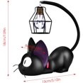 thumbnail image 2 of Luz nocturna para gatos para niños, lindo servicio de entrega, artesanía de resina negra, 2 of 5