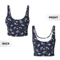 thumbnail image 5 of Xecao Party Shark Cute for Sports Bra with Removable Pads, Crop Tank Top Design, Women's Longline Sports Bra - Non-Wired - Medium, 5 of 9