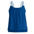 thumbnail image 7 of adviicd Womens Tummy Control Tankini Top No Bottom Loose Fit Quick Dry Swim Top Tank Top Navy, M, 7 of 7
