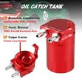 thumbnail image 5 of Ryanstarracing  Universal 400ml Oil Catch Can 0046 Aluminum with Hose and Baffled Reservoir Tank Red, 5 of 7