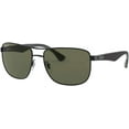 thumbnail image 4 of Ray Ban RB 3533 002/9A - Black/Green Polarized by Ray Ban for Unisex - 57-17-140 mm Sunglasses, 4 of 5