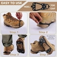 thumbnail image 2 of 2 Paires de Crampons pour Chaussures et Bottes, Crampons Universels Antidérapants pour la Randonnée, Micro Crampons pour Chaussures pour la Neige et la Glace, Crampons de Neige Durables pour la Randonnée Hivernale, l'Escalade et la Pêche sur Glace, 8 Crampons en Acier Antidérapants, 2 of 7