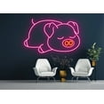 thumbnail image 4 of Glowneon Lazy Pig Neon Signs, Line Wall Art Decor, 4 of 4
