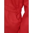 thumbnail image 6 of Jowowha Men's One Piece Work Overalls Lightweight Mechanics Workwear Button Up Long Sleeves Jumpsuit Red S, 6 of 7
