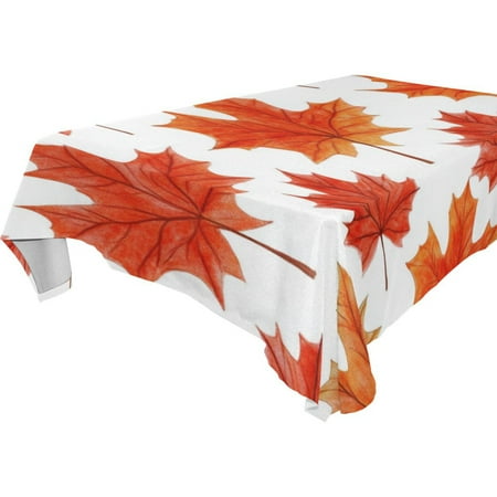 

Square printed tablecloth: home tablecloths washable and durable multiple sizes and colors available a must have for restaurant decor. Maple Leaves