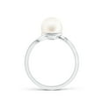 thumbnail image 2 of Angara Freshwater Cultured Pearl Solitaire Bypass Ring in 925 Sterling Silver for Women | June Birthstone Jewelry for Her, 2 of 7