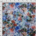 thumbnail image 4 of oneOone Silk Tabby Medium Blue Fabric Abstract Floral Diy Clothing Quilting Fabric Print Fabric By Yard 42 Inch Wide, 4 of 4