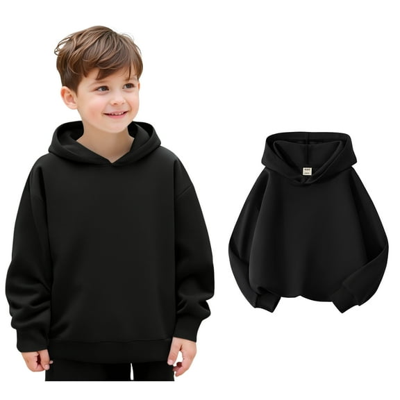 Kids Hoodies Boys Girls Casual Long Sleeve Classic Hoodie Black Hoodies kids Fall Winter Clothes Toddler Girls Clothes4T