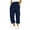 Navy, variant on Havenre Cargo Capris Men's Workout Gym Sweat Pants Casual Drawstring Elastic Waist 3/4 Capri Pants Loose Fit Hiking Athletic Running Sweatpants with Pockets Blue S
