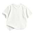 thumbnail image 4 of Zylarhe Girls Halloween Tops Short Sleeve Crewneck T Shirt for Casual Summer Fun Graphic Shirt for Kids White 5-6 Years, 4 of 4