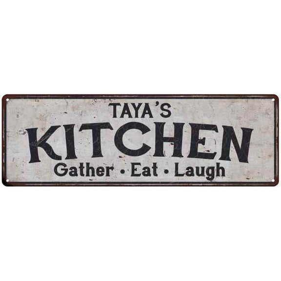 TAYA's Kitchen Rustic Chic Decor Gift 6x18 Sign 106180051102