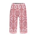 thumbnail image 5 of WTOBBY Women's Casual Floral Printed Elastic Waist Bermuda Shorts with Functional Pockets, Fashion-Forward Design for Everyday Use, Lightweight Comfort,Pink S, 5 of 5