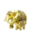 thumbnail image 4 of Mother Elephant With Calf Figurine Faux Gold Finished Poly Resin Feng Shui All Occasion Boxed Holiday Housewarming Gift, 4 of 6