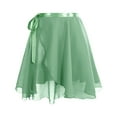 thumbnail image 4 of Mrat Western Skirts for Women Fashion Women Mesh Casual High Waist Solid Dance Bandage Mini Skirt Peasant Skirt S-54 Green XL, 4 of 4