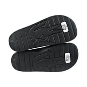 Mens Lacoste Croco 2.0 Synthetic Slides Black/White (7-41CMA0010 312) - 7