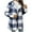 X_Blue, variant on 2024 Autumn and Winter Fashion Plaid Jackets for Womens Plus Size Coat Long Sleeve Plaid Faux Shearling Oversized Jacket Save to 65% off!