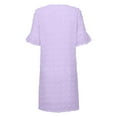 thumbnail image 4 of Dyegold Sundresses for Women Casual Beach - Summer Dresses for Women V-Neck Short Sleeve Polka Dots Tunic Midi Sun Dress ​Beach Summer ​Wedding Guest ​Dresses, 4 of 5