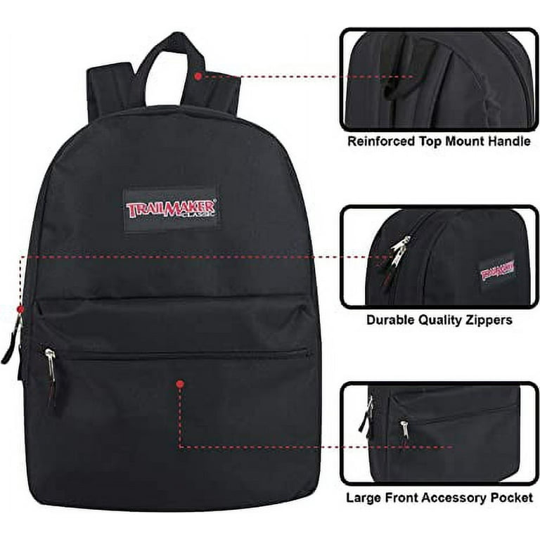 17L Classic Solid Color Backpack 20 Piece School Supply Kit Containing 1  Notebook, 1 Folder, 3 Pencils, 3 Pens, 1 Sharpener, 2 Erasers, 1 Box of  Crayons, 1 Glue Stick, 1 Ruler u0026 More in Black - Walmart.com