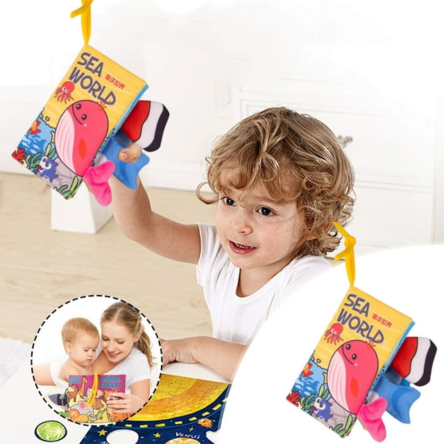 DPTALR Early Education Tail Cloth Books Hand Tearing Books