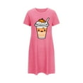 thumbnail image 5 of FDGIU Women's Cute Pajama Dress - Funny Printed Sleepshirt Short Sleeve, Loose Fit Nightgown & Loungewear, 5 of 5