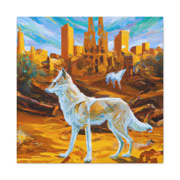 Coyote in Rococo Style - Canvas