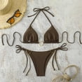thumbnail image 6 of Dresfit Women's Minimalist One Piece Swimsuit - Soft Fabric Casual Swimwear Brown M, 6 of 7