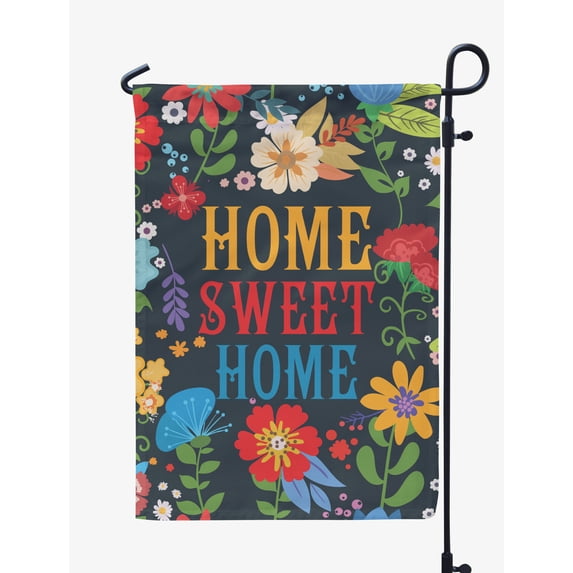 Printtoo Dark Grey Home Sweet Home Garden Summer Camping Flags Outdoor GardenFlagsCamp Decor Accessory Double SidedFlags12.5""x18""