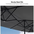 thumbnail image 2 of PURPLE LEAF 15ft Patio Umbrella with Base Double-Sided Rectangle Outdoor Market Umbrellas for Pool Beach Deck Backyard Light Gray, 2 of 8