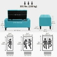 thumbnail image 3 of HOMCOM Banc de Rangement, Banc Ottoman avec Dessus Rabattable, Vert, 3 of 10