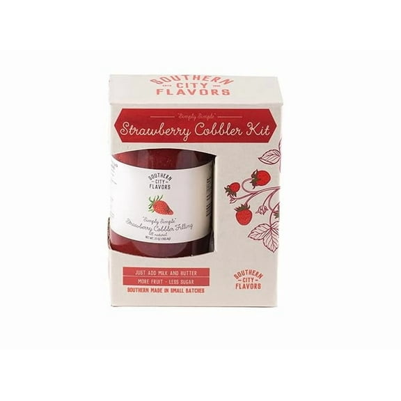 SOUTHERN CITY FLAVORS - Strawberry Cobbler Filling, 27 OZ - Just add Milk and Butter