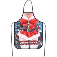 thumbnail image 1 of Fenical Funny Printed Personality Aprons Christmas Santa Anime Cartoon Sex Lady Cooking Apron Creative Character Series, 1 of 2
